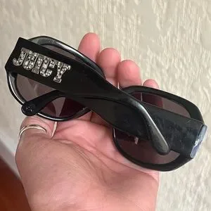 VINTAGE Juicy Couture Black Rounded Sunglasses circa 2006/2007 Juicy Couture | Accessories | Vintage Juicy Couture Black  main image 2
